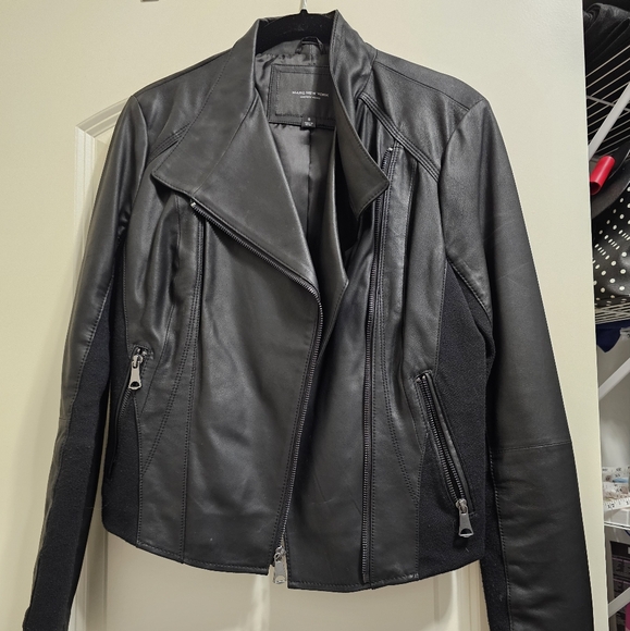 Marc New York Black Leather Jacket - Picture 1 of 2